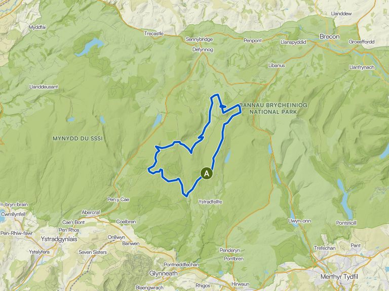 Mountain bike ride to Fan Gyhirych Summit Trig Point | e-mountain bike ...